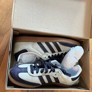 Adidas SAMBA OG UK 5.5 Putty Grey, Aurora Black & Silver Met.